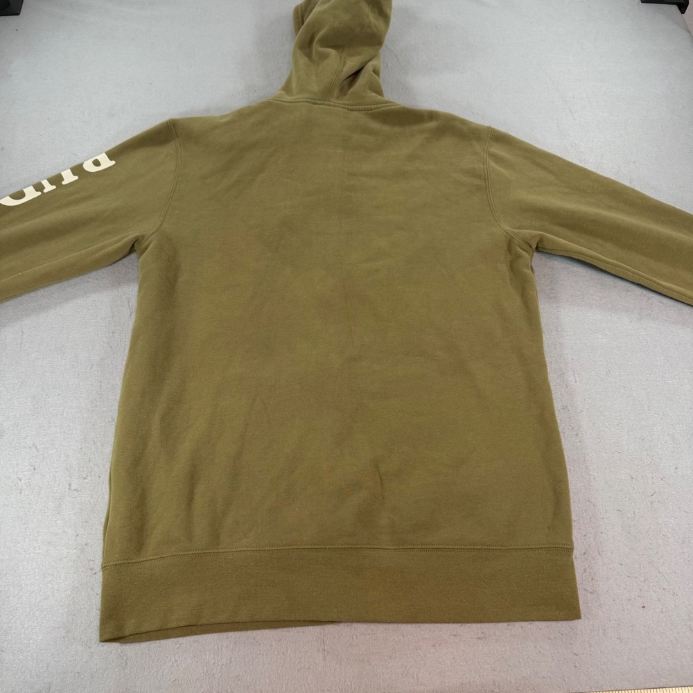 Burton Olive Green Full Zip‎ Hoodie Mens Small Snowboard Fleece Logo